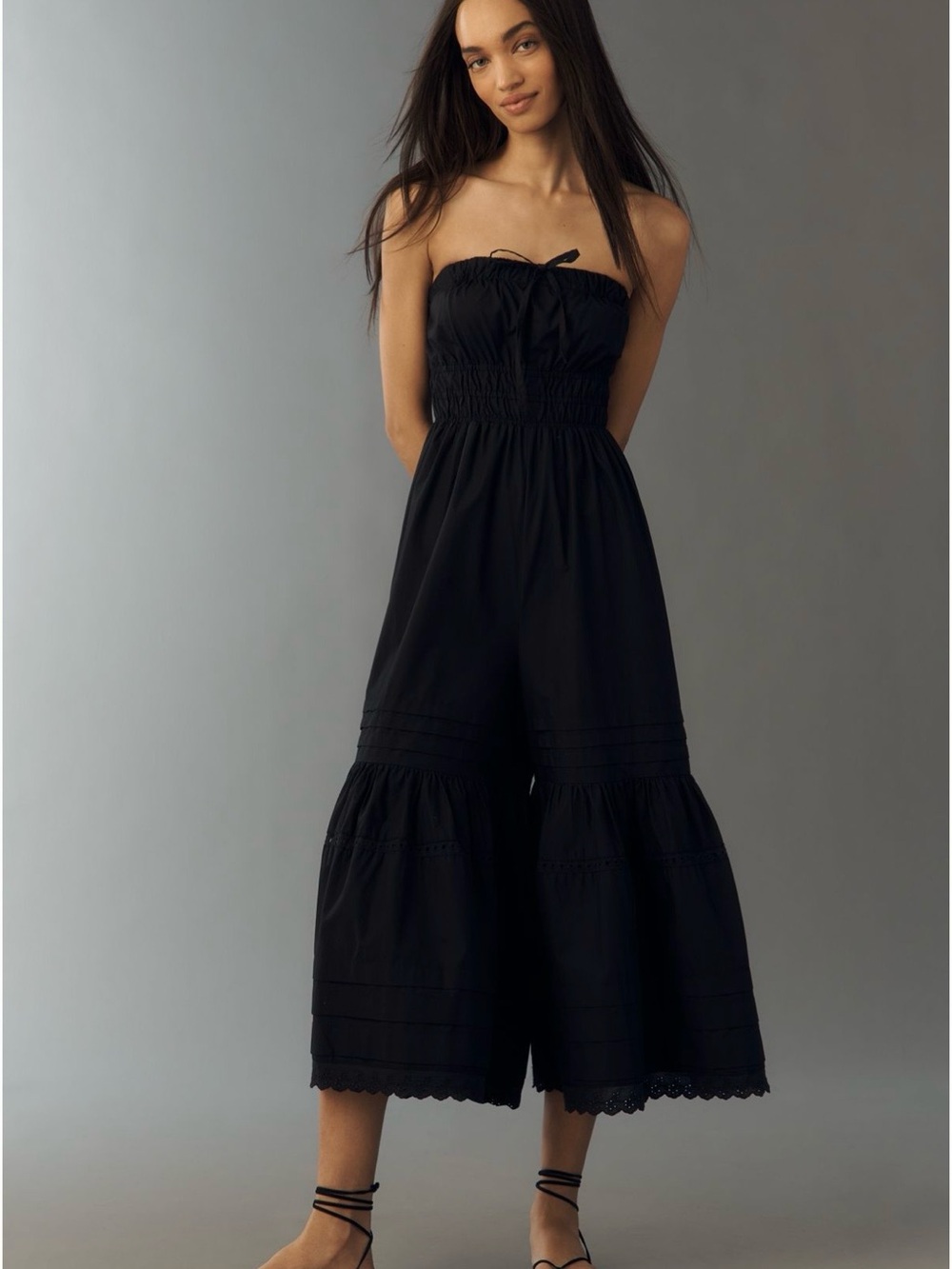 Anthropologie Strapless Wide-Leg Jumpsuit NWT Small